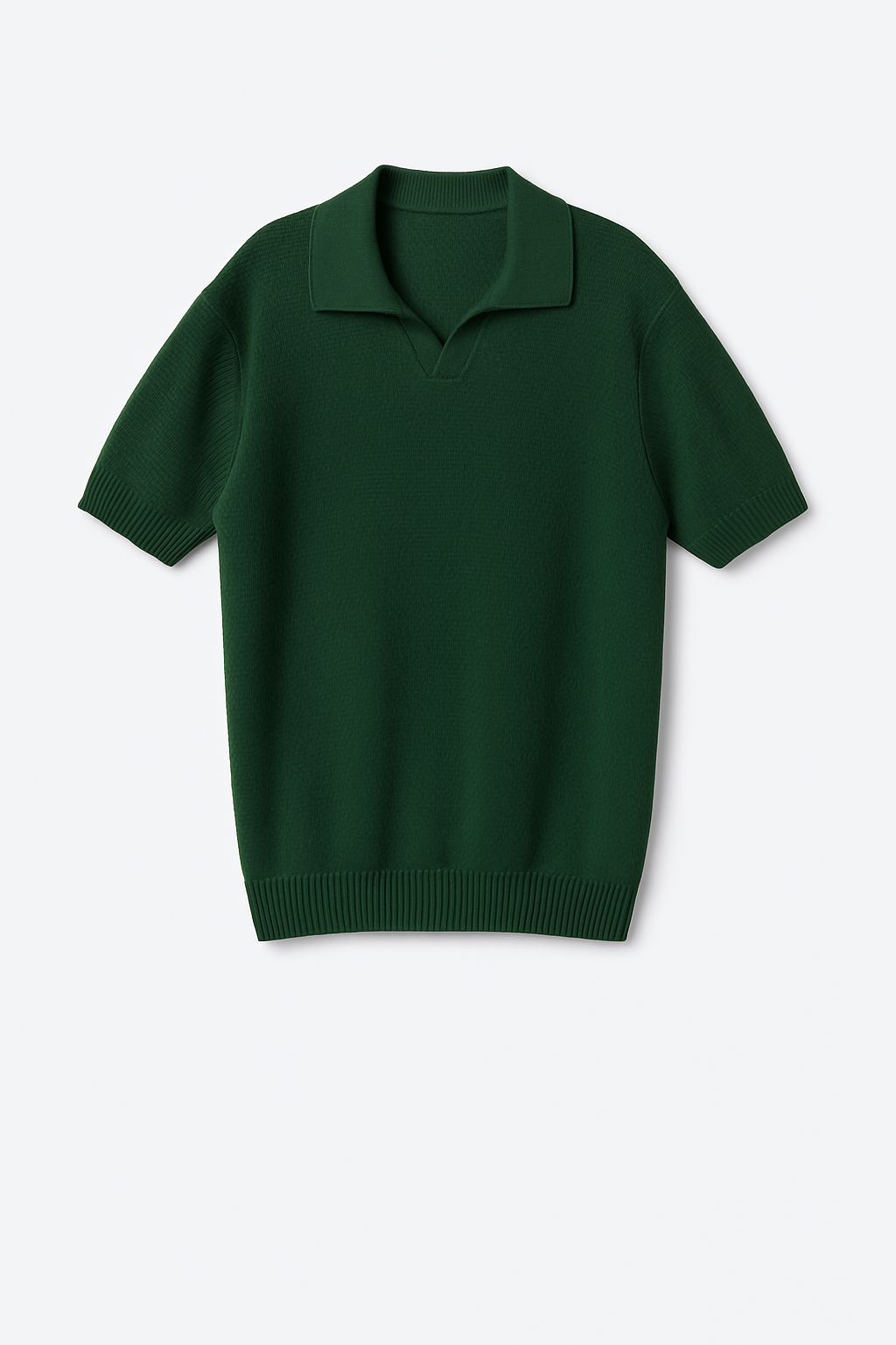Dark Green Knit Polo
