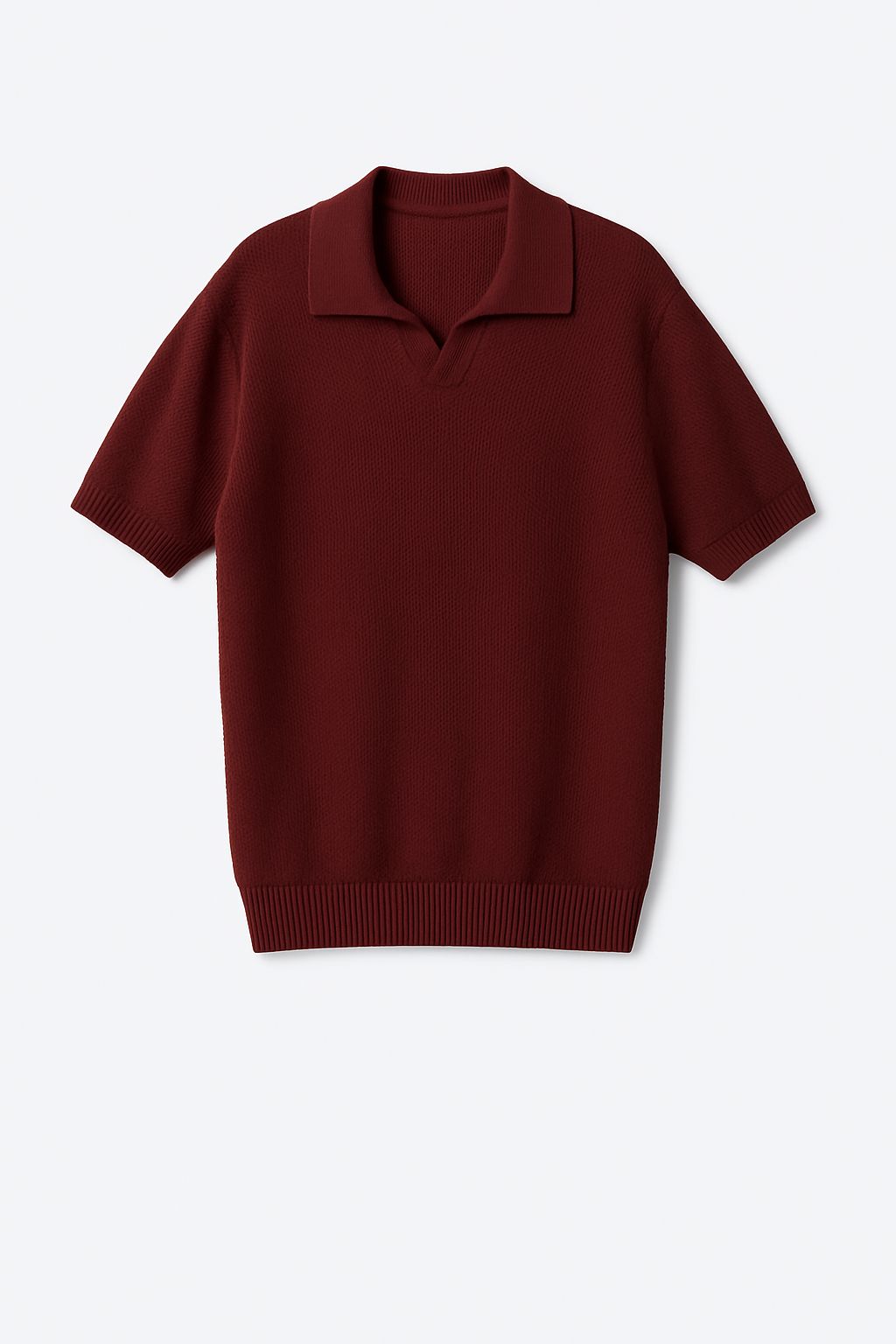 Burgandy Knit Polo