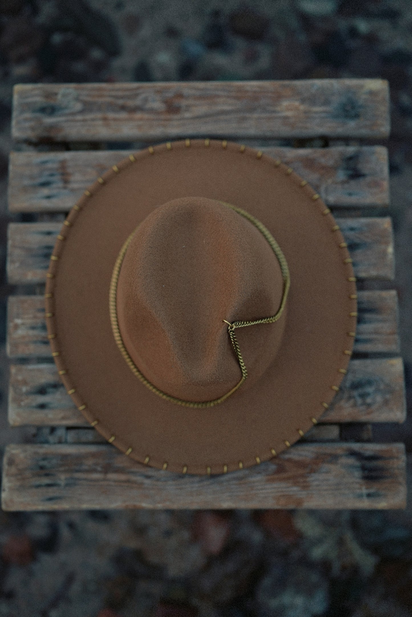 Bronze boho brown fedora