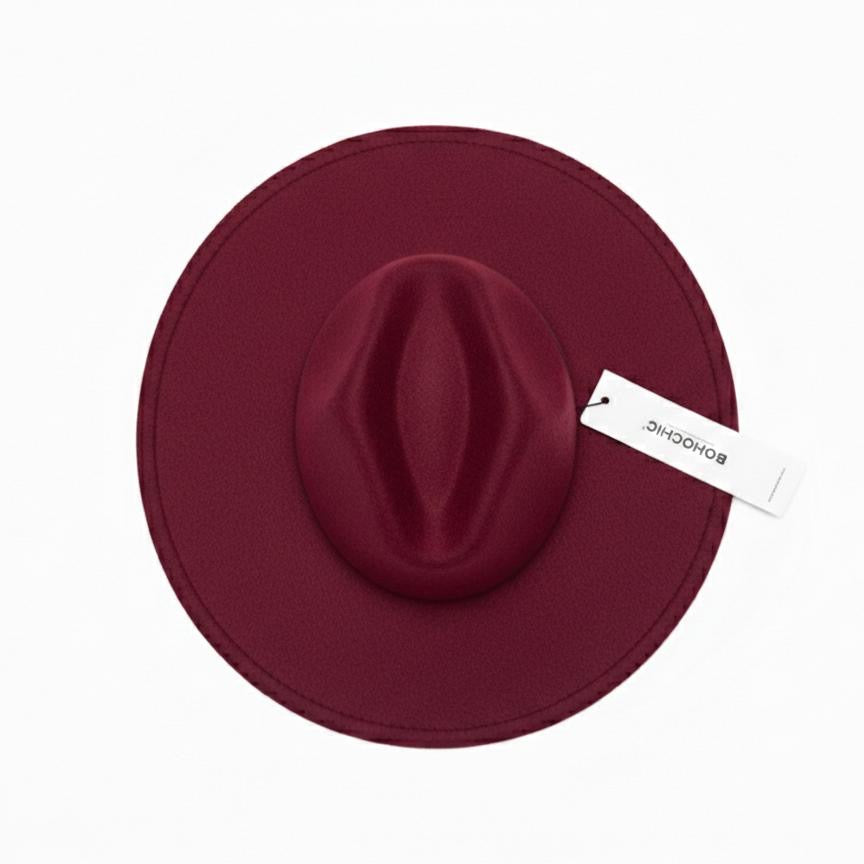Wine rouge fedora