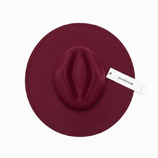 Wine rouge fedora