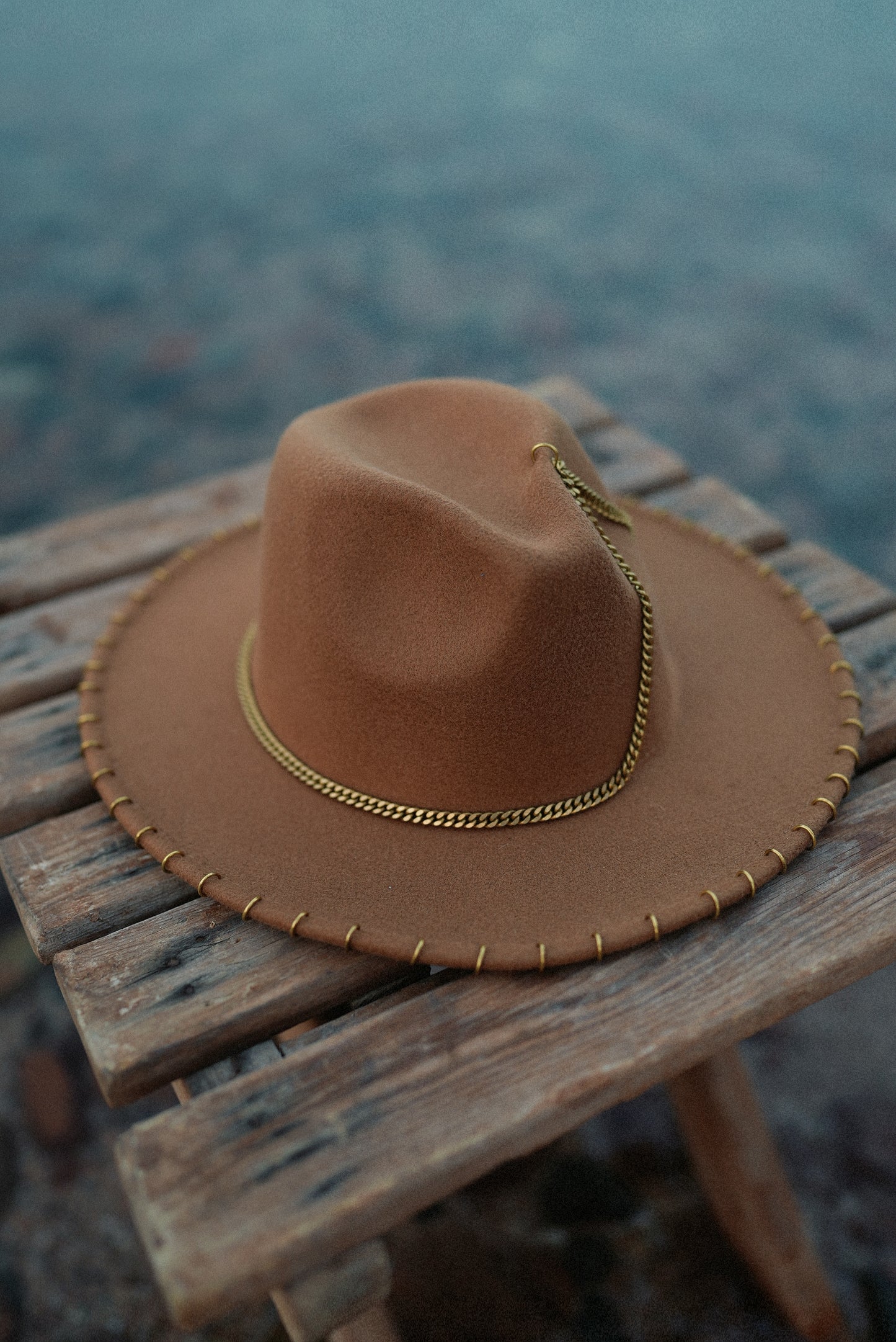 Bronze boho brown fedora
