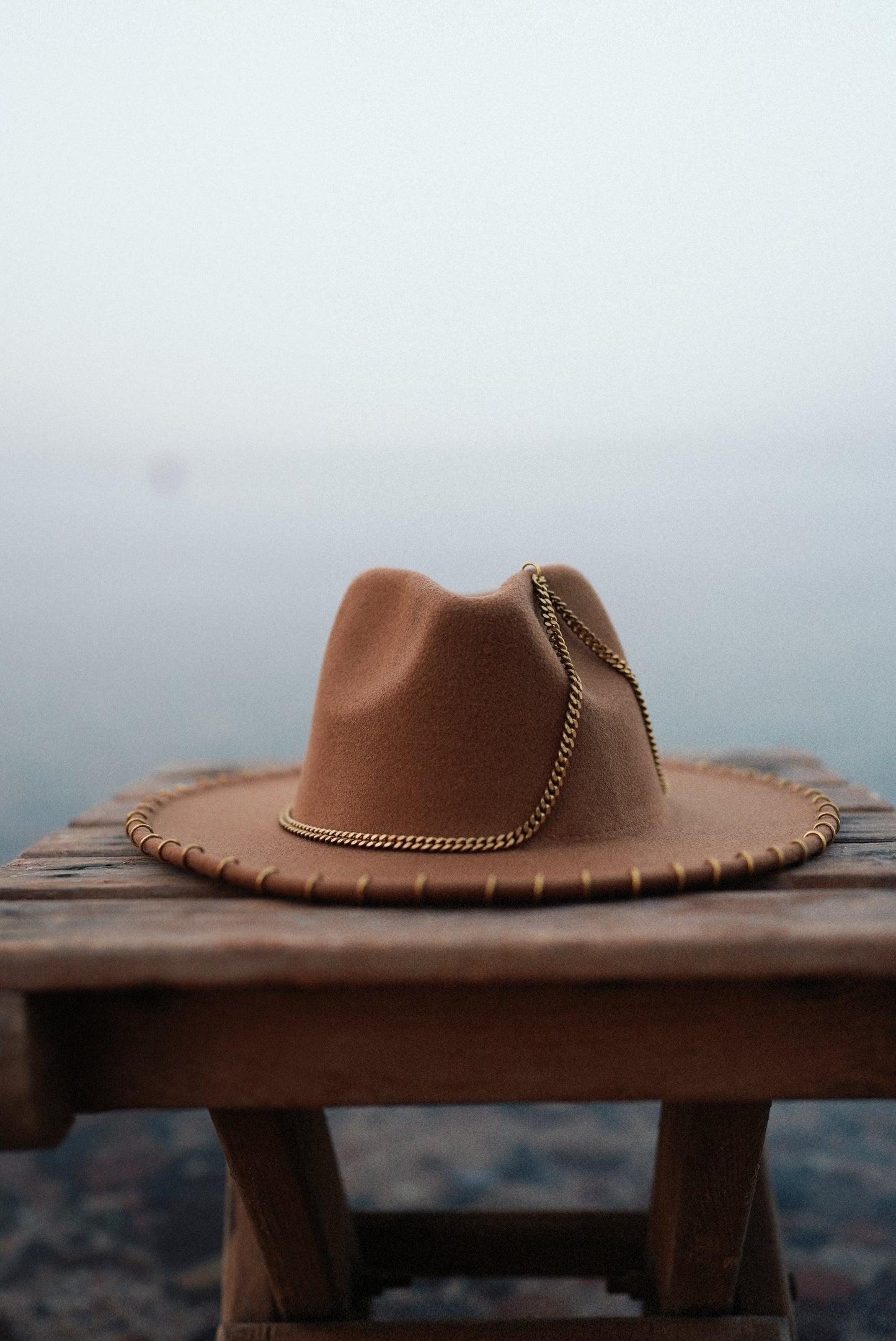 Bronze boho brown fedora