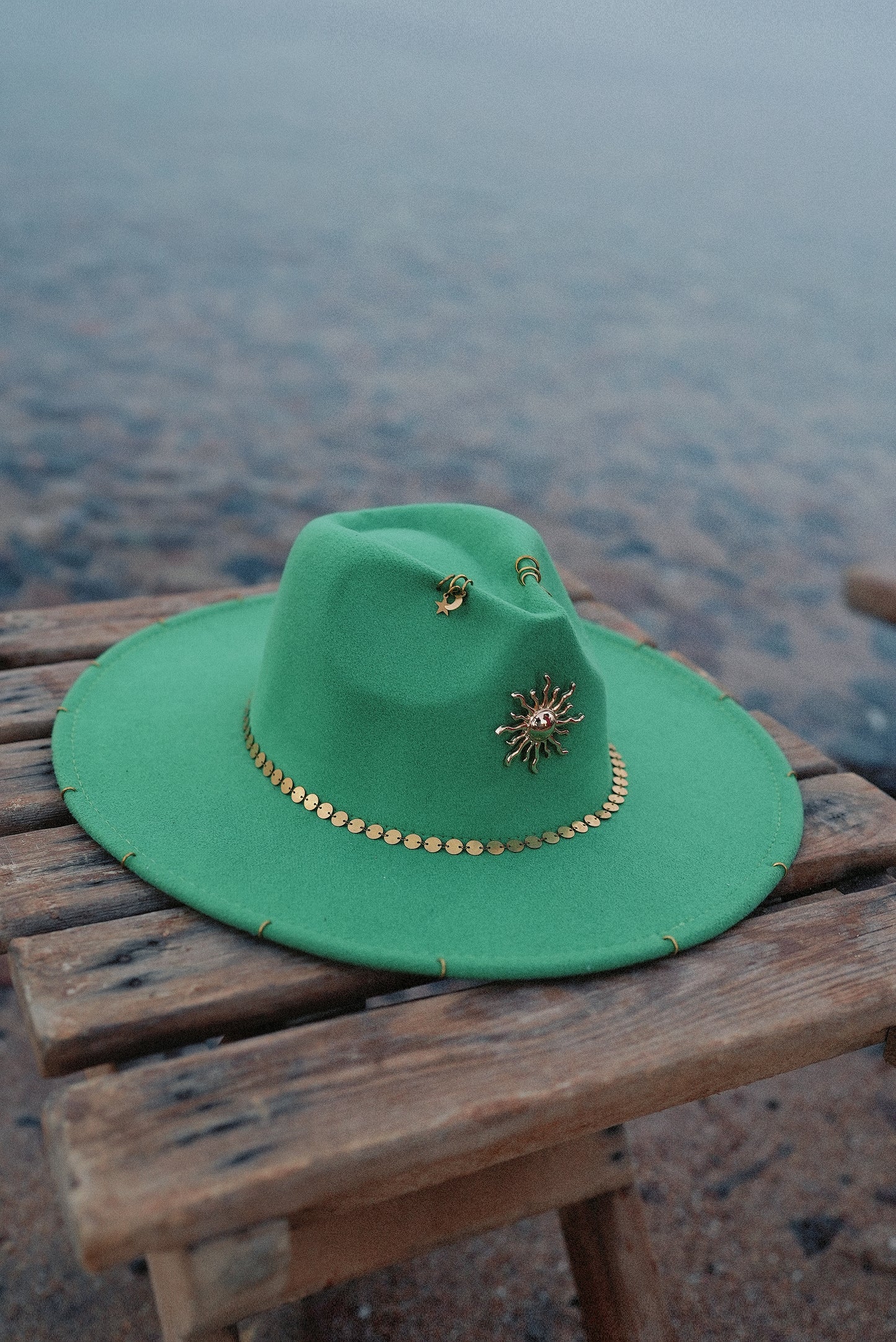 Follow the sun green fedora